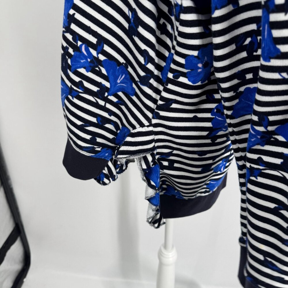 Kate Spade Floral Striped Spade Logo Sweatshirt Size XL - Picture 7 of 13